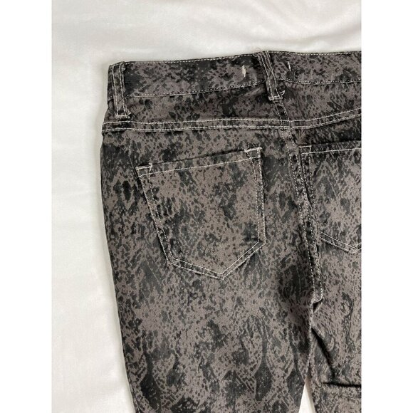 Free People High Rise Stretch Skinny Jeans Snake Print Size 26 Gray Black - Picture 7 of 7